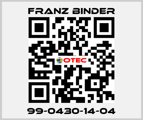 99-0430-14-04 FRANZ BINDER