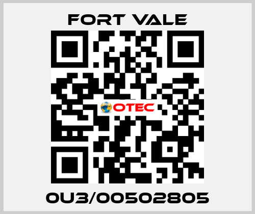 0U3/00502805 Fort Vale