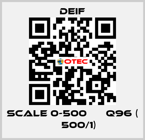 scale 0-500 А ЕQ96 ( ТТ500/1) Deif