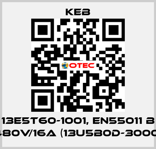 13E5T60-1001, EN55011 B 480V/16A (13U5B0D-3000) KEB