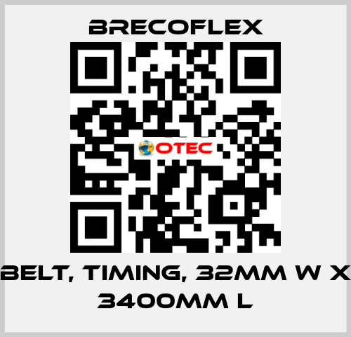 BELT, TIMING, 32MM W X 3400MM L Brecoflex