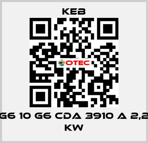 G6 10 G6 CDA 3910 A 2,2 KW KEB