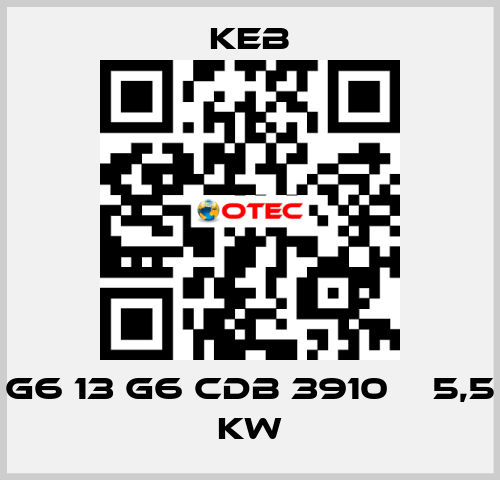 G6 13 G6 CDB 3910 В 5,5 kW KEB