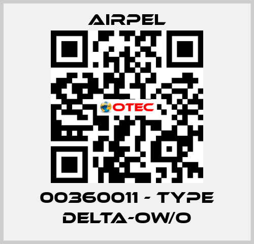 00360011 - Type DELTA-OW/O Airpel