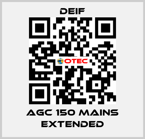 AGC 150 Mains Extended Deif