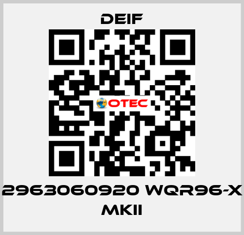 2963060920 WQR96-X MKII Deif