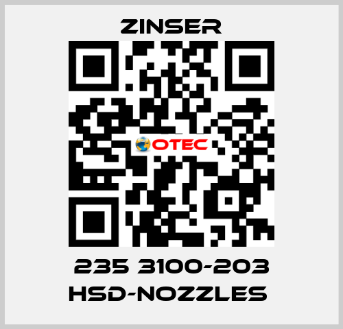 235 3100-203 HSD-nozzles  Zinser