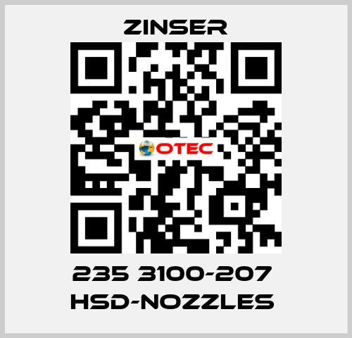 235 3100-207  HSD-nozzles  Zinser