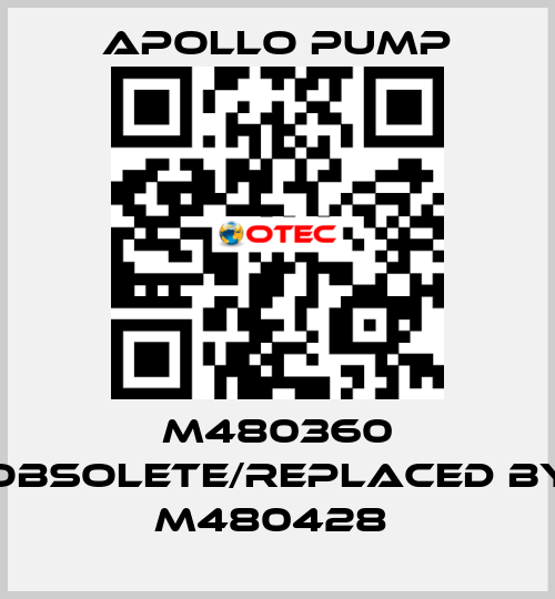 M480360 obsolete/replaced by M480428  Apollo pump