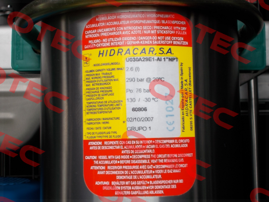 U030A29E1-AI 1“ NPT,76 bar  Hidracar