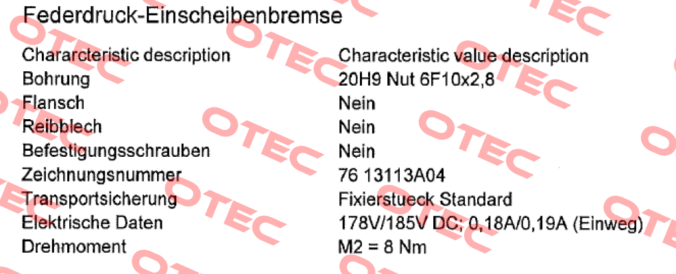 76 13113A04 -0002 Binder