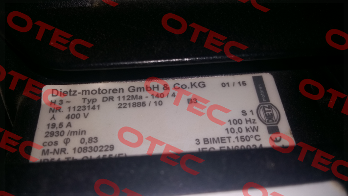 DR 112Ma-140/4 OEM for Rieter AG  Dietz-Motoren