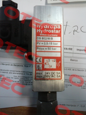 DS-802/M/B (802MB) (12126) Hydropa Hydrostar