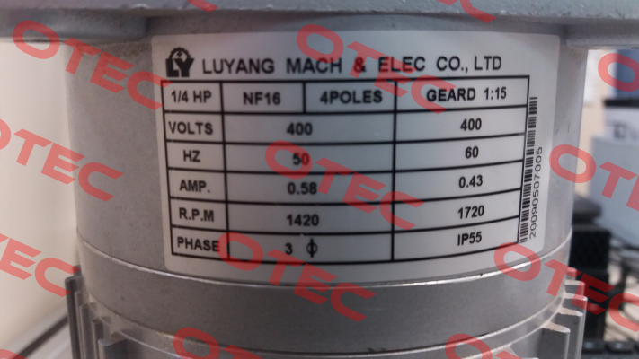 J220-200-15-U1T54-G3 Luyang Gear Motor