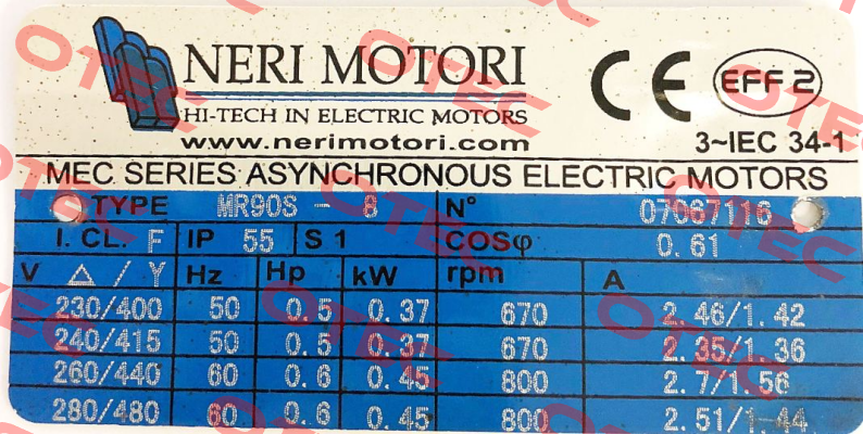 T090S 8P Neri Motori