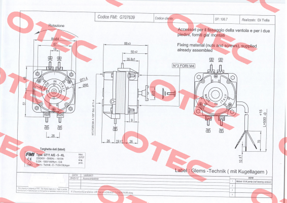 GT 11 A/E-5 FMI (Fan Motors Italia)