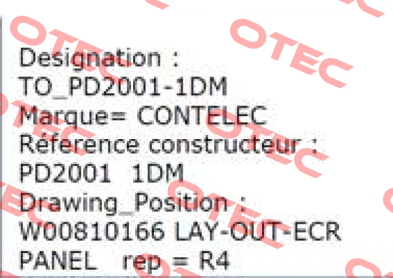 PD2001 - 1DM 1KO/1KO/J - OEM  Contelec