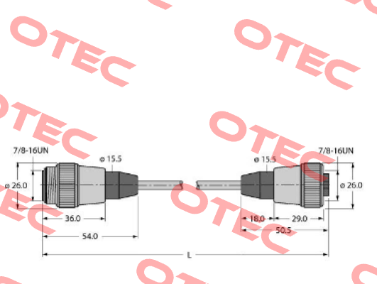 RSV-RKV-FBY49OG-60M/5D Turck