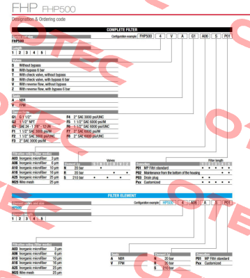 FHP-500-3-V-A-F7-A10-S-P01 MP Filtri