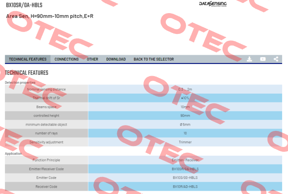 BX10SR/0A-HBLS Micro Detectors / Diell