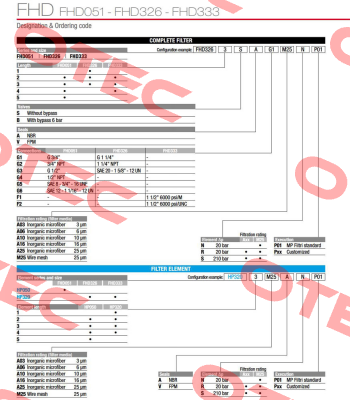 FHD-051-5-B-A-G1-A16-R-P01 MP Filtri