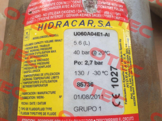 U060A04E1-AI Hidracar