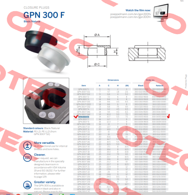 GPN 300 F 5 PT Poppelmann