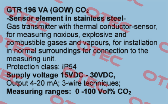 GTR 196 VA (GOW) CO2     Ados